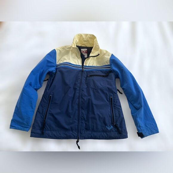 Y2K Roxy x Quicksilver Color Block Winter Snow Snowboarding Ski Jacket- Size L - Picture 12 of 15